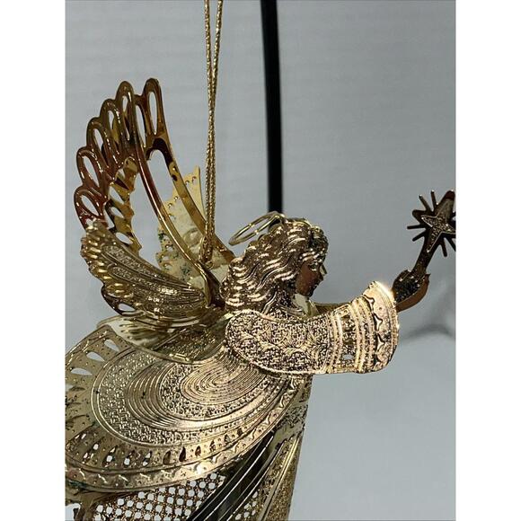 Baldwin 3D Angel With Star Gold Tone In Box - Picture 3 of 6